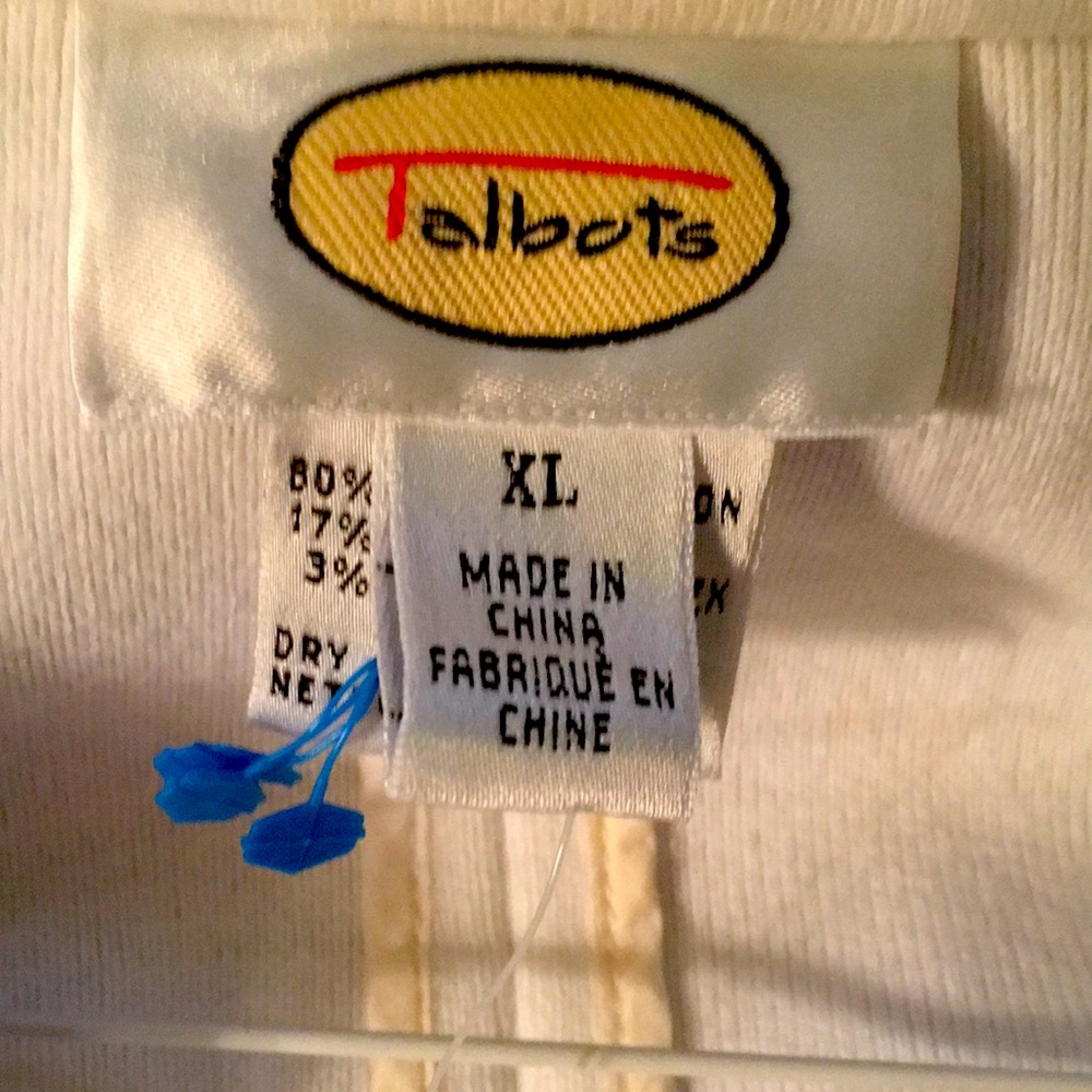 Talbots XL white/black blazer
